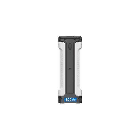 HART Dual Axis Rechargeable Handheld Work Light with Flashlight, Magnetic Base, 1200 Lumens.