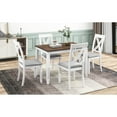thumbnail image 2 of X - back upholstered chair dining set / Meets daily 4 - person dining needs, 2 of 7