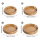 thumbnail image 4 of Bandeja Redonda De Madera De Bambú Con Asas, Mesa De Té Y Café Bandeja De Servicio Decorativa Platos De Almacenamiento De Alimentos Para Servir Bebidas Y Tipo B - 30x30x5cm brillar Electrónica, 4 of 6