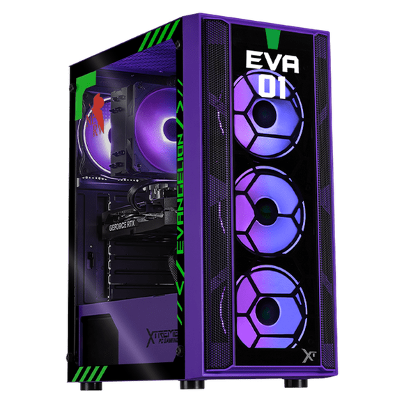PC Gamer Xtreme PC Gaming NVIDIA GeForce RTX 5060 AMD Ryzen 7 5700X 16GB SSD 1TB WIFI Evangelion 01 gaming 1080p, estudios y multitarea