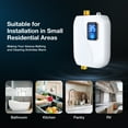 thumbnail image 5 of Electric Tankless Water Heater 3.0KW 110V Instant Hot On Demand Residential Electric Water Heater for Kitchen rv Whole House Shower Sink Small, 5 of 9