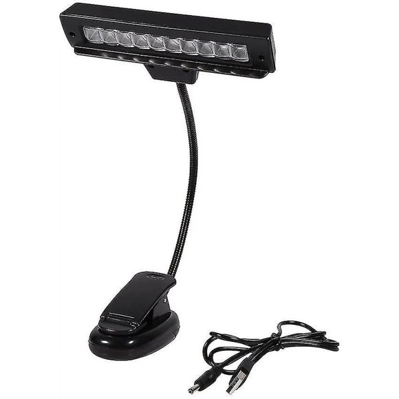 Led Clamp Light, Flexible Gooseneck Table Lamp With Non-slip Clip