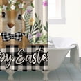 thumbnail image 4 of Happy Easter Shower Curtain, Spring Easter Bunny Shower Curtains for Bathroom, Spring Easter Farmhouse Holiday Bathroom Home Decor, Waterproof Fabric with Hooks 72X72 Inch, 4 of 4