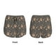 thumbnail image 3 of Balery Animal Paw Pantalones cortos deportivos para mujer con forro y dos bolsillos, elásticos, para entrenamiento, gimnasio, yoga-Large, 3 of 7