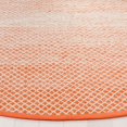 thumbnail image 6 of SAFAVIEH Montauk Vaughn Geometric Cotton Area Rug, Orange/Ivory, 6' x 6' Round, 6 of 6