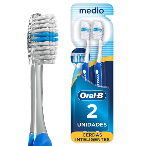 Cepillo de Dientes Oral-B Indicator con Cerdas Medias, 2 pzas