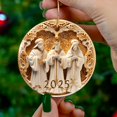 thumbnail image 1 of Wise Men Christmas Ornament, Gold Nativity Tree Ornament, Holiday Gift, Ceramic Round Orna - As Picture - 3-Pack, 1 of 1
