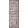 thumbnail image 6 of Hauteloom Georgia Elki Machine Washable Area Rug - Oriental Floral Faded Style - Living Room Vintage Distressed Carpet - Pet Friendly - Burgundy, Dark Red, Dark Blue - 6'7" x 9', 6 of 10