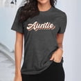 thumbnail image 2 of T-Shirt Femme Imprimé Cœur Mignon Hauts Décontractés Manches Courtes Vacances Gris P, 2 of 4