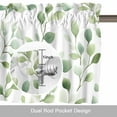 thumbnail image 6 of Eucalyptus Leaves Valance Curtain Watercolor Leaf Window Valances Rod Pocket Short Curtains Window Treatments for Kitchen Bedroom Bathroom Laundry 42" x 18", 6 of 9