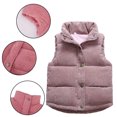 thumbnail image 5 of KYAIGUO Boys Girls Vest Winter Warm Lightweight Toddler Vest Outerwear High Neck Cute Sleeveless Jacket Sleeveless Coat Stand Collarcute Winter Outwear for 1-5 6-10 Years Old, 5 of 6
