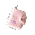 thumbnail image 3 of ZZkhGO Compact Snap Button Keychain Wallet, Solid Color Mini Purse with Ring, Portable Earbud Bag Card Holder for Student Daily Casual Outing Travel, Pink, 3 of 6