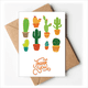 thumbnail image 1 of Planta en maceta cactus suculentas patron Nota en blanco del sobre de la tarjeta de agradecimiento, 1 of 4