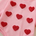 thumbnail image 6 of Adorable Valentine's Day Baby Girl Long Sleeve Bodysuit with Heart Embroidery Cute Romper for Photos and Pink 12 Months-18 Months, 6 of 7