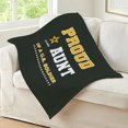 thumbnail image 4 of CafePress - Proud Aunt Of A Solider White And Gold - Soft Fleece Throw Stadium Blanket, 30"x40", 4 of 4