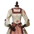 thumbnail image 4 of Femmes Vintage Robes Classiques Cou Carré Cour Robe de Soirée Vintage Robe Cosplay Robes de Retour, 4 of 5