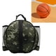 thumbnail image 5 of Bolsa de baloncesto redonda de gran capacidad, impermeable, de tela Oxford, para deportes al aire libre, con bolsillo de malla elástica, color verde camuflaje., 5 of 12