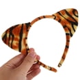 thumbnail image 4 of ColoMX Conjunto de disfraz de tigre para niños con diadema con orejas de animales, cola de nariz y falda tutú naranja y negra, ideal para carnaval de Halloween y fiestas de disfraces, 4 of 7