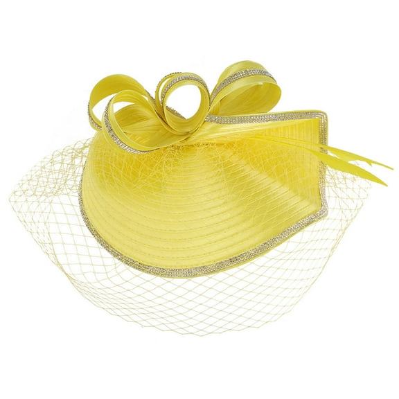 IDEANATEGRATE 54Pack Tea Party Hat Mesh Design Yarn Material For Women Church Show