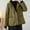 Dark Green, variant on Women's Loose, Comfortable, Casual, Stylish Hooded Solid Color Cotton Jacket Coffee L