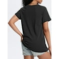 thumbnail image 4 of Womens T Shirts V-Neck Short Sleeve Summer Tops Casual Basic Tees Trendy, 4 of 5