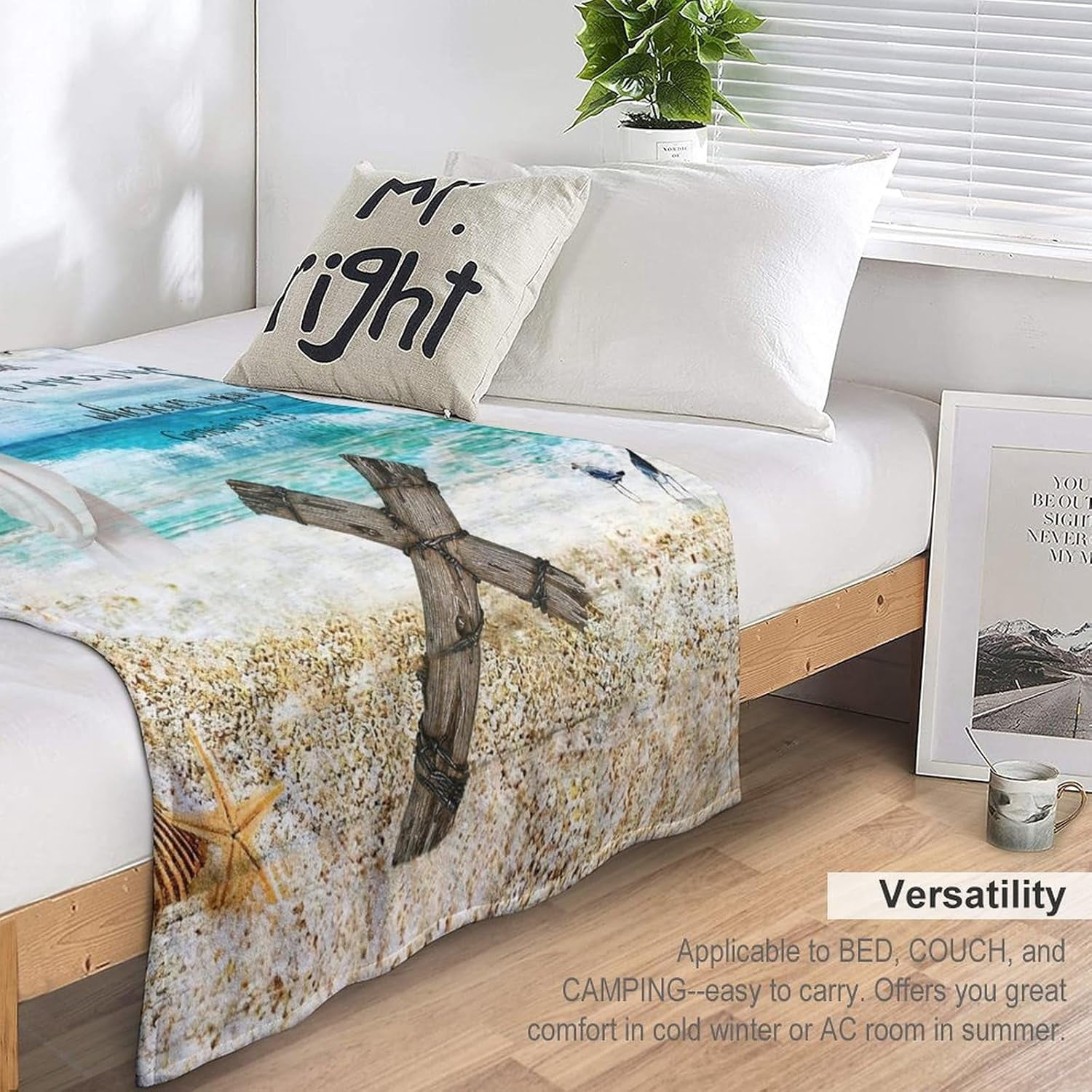 Christian Jesus Blanket Christian Gifts for Women & Men Religious Cross Throw Blanket Jesus Blanket for Kids Adults Soft Warm Cozy Fleece Blanket for Couch Sofa \u200bBed 60""x80""