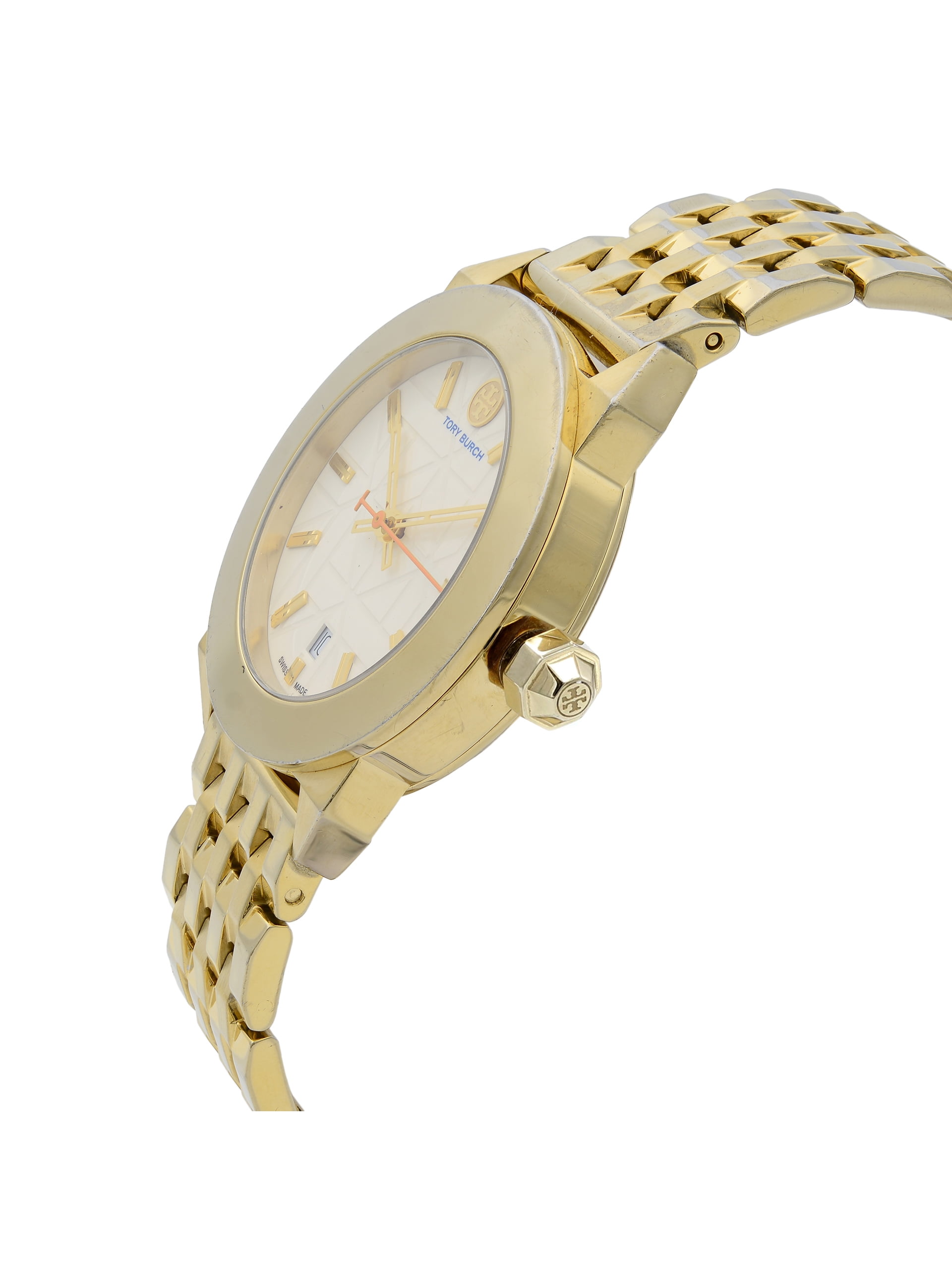 Tory Burch Whitney Steel Yellow Gold Tone Cream Dial Quartz Ladies Watch  TRB8002 - Chronostore