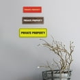 thumbnail image 4 of Standard Private Property Sign - Blue / Gold - Large 3" X 9", 4 of 5