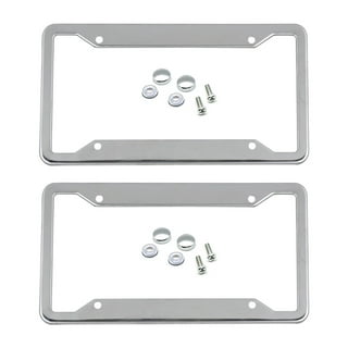 GetUSCart- ZXFOOG 2 Pack License Plate Covers- Tinted Smoked Flat License  Plate Protector, Novelty Unbreakable Car Tag Frame Cover for  Vehicles/Trucks, with Screws, Black Caps, Rattle Proof Pad, Tire Valve Caps