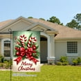 thumbnail image 2 of JOOCAR Merry Christmas Candy Cane and Holly Garden Flag for Winter Christmas Home Outdoor Garden Yard Door Decor 12x18 inch, 2 of 5