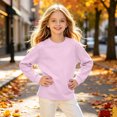 thumbnail image 6 of Abcomgle Sweatshirts for Girls 14-16 Cute Crewneck Long Sleeve Girls Pullover Top Drop Shoulder Solid Color Sweaters for Girls 10-12 Fleece Winter School Clothes for Teen Girls, 6 of 6