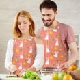 thumbnail image 4 of Easter and Eggs Coral Pattern Apron with Pockets, Cotton Linen Waterproof Adjustable Apron for Women, Kitchen Cooking Gardening BBQ Salon Apron, 33x27 Inch, 4 of 6