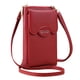 thumbnail image 1 of Bolso para teléfono móvil de PU de gran capacidad, bolso con cremallera para colgar al hombro, bolso de mano largo multifuncional, 1 of 5