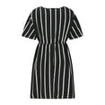 thumbnail image 4 of Antinious Summer Dresses for Women,Womens Dresses for Party,Plus Size Dresses for Curvy Women Casual V-Neck Short Sleeve Loose Beach Dress,Black,XL, 4 of 5