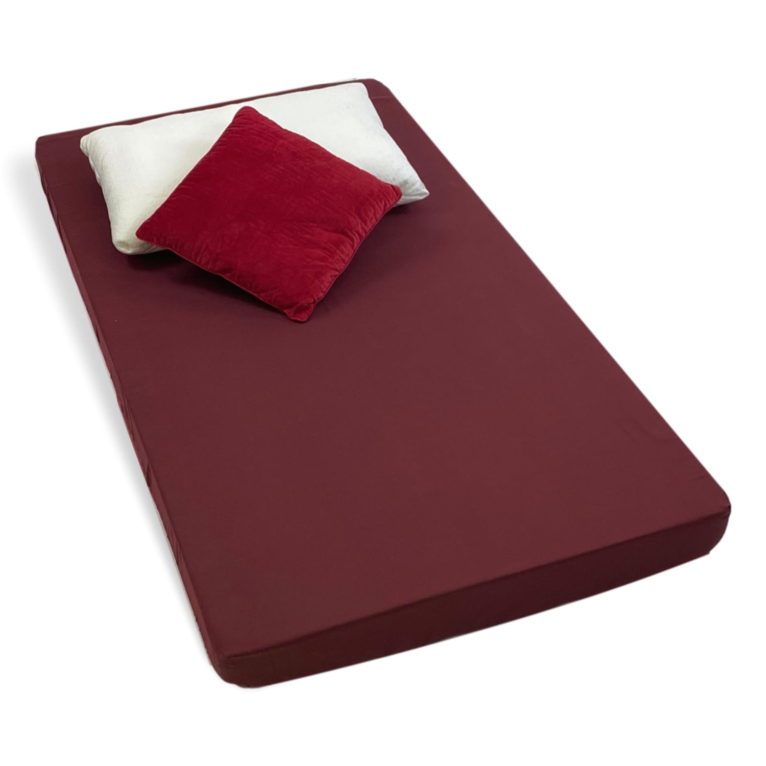 ViscoLogic Charisma Flip able Reversible Twin Foam Mattress Perfect for Bunk Bed, Trundle, Guest Bed and Caravan Bed (Burgundy)