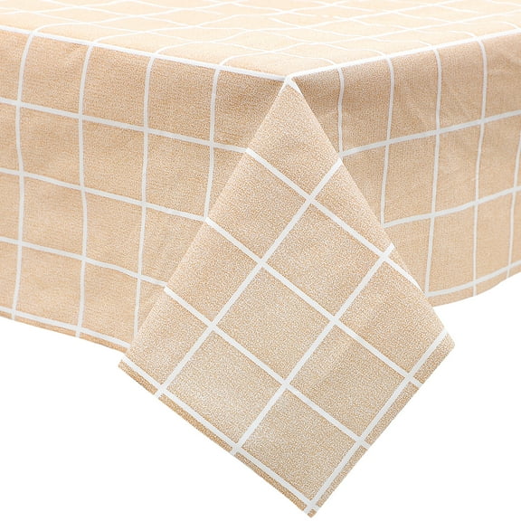Rectangle Tablecloth Plaid Tablecloth Spill Proof Wrinkle Resistant Heavy Table Cover for Kitchen Dining Tabletop