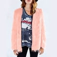thumbnail image 5 of Chaquetas y abrigos casuales con capucha de manga larga para mujer, chaqueta de imitación cálida, larga, con cuello redondo y de moda., 5 of 5