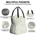 thumbnail image 3 of Pioneer Flower Floral Print Pattern Drawstring Lunch Bag Women - Drawstring Lunch Bag Insulated for Work Office - Stain-Resistant Large Lunchbags for Women with Multi-Pockets, 3 of 6
