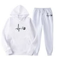 thumbnail image 4 of Valentine's Day Sweatsuits Women 2 Piece Outfit Jogger Set Y2K Cute Hoodie and Pants Tracksuit Set Trouser Suit Casual Leisure Suit Fitness Set Sports Suit Sportswear, 4 of 4