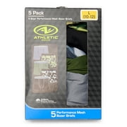 Athletic Works Boys Mesh Performance Boxer Brief Underwear, 5-Pack, Sizes S-XL