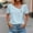 Light Blue, variant on Trendy Tops for Women V Neck Shirts Dressy Casual Short Sleeve Tunics Summer Vacation Blouses