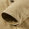 thumbnail image 5 of Letterman Jacket For Men Cargo Outdoor Pocket Plus Size Lapel Puffer&nbsp;Jacket&nbsp;Men,Khaki,4XL, 5 of 8