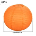 thumbnail image 2 of Uxcell 14 Inch Folding Hanging Wedding Home Party Paper Lanterns Orange 6 Pack, 2 of 7