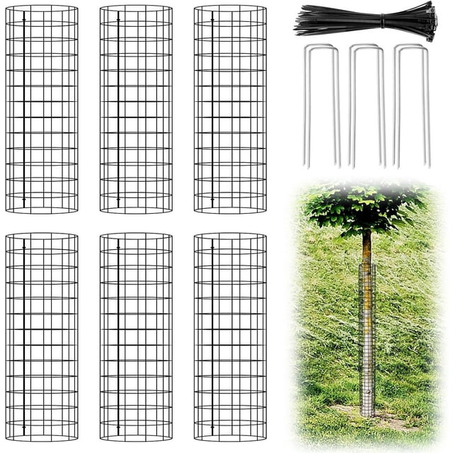 LD seller 16.5 Inch Metal Tree Trunk Protector Guard Plant Cage 6 PCS