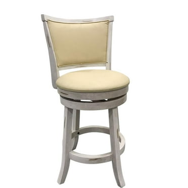 Beckett Upholstered Swivel Seat Barstool - Set of 2 - Sand - Cream Upholstery
