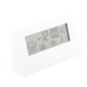 thumbnail image 3 of Reloj despertador digital LCD con pantalla clara, diseño simple, termómetro higrómetro digital para el hogar, dormitorio, escuela, oficina, 2158L, blanco con luz, 3 of 12