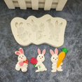 thumbnail image 2 of Resurrection Rabbit Eggs Silicone Diy Chocolate Cake Baking Tool Clay Droplet Egg Rabbit Cake Homemade Festival Baking Gift, 2 of 5