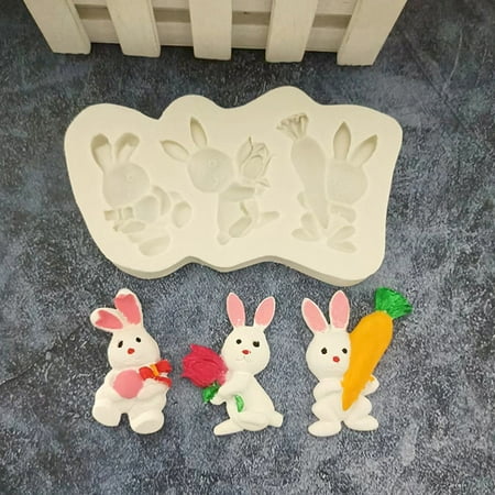 

NIUREDLTD Resurrection Rabbit Eggs Silicone Diy Chocolate Cake Baking Tool Clay Droplet Egg Rabbit Cake Homemade Festival Baking Gift