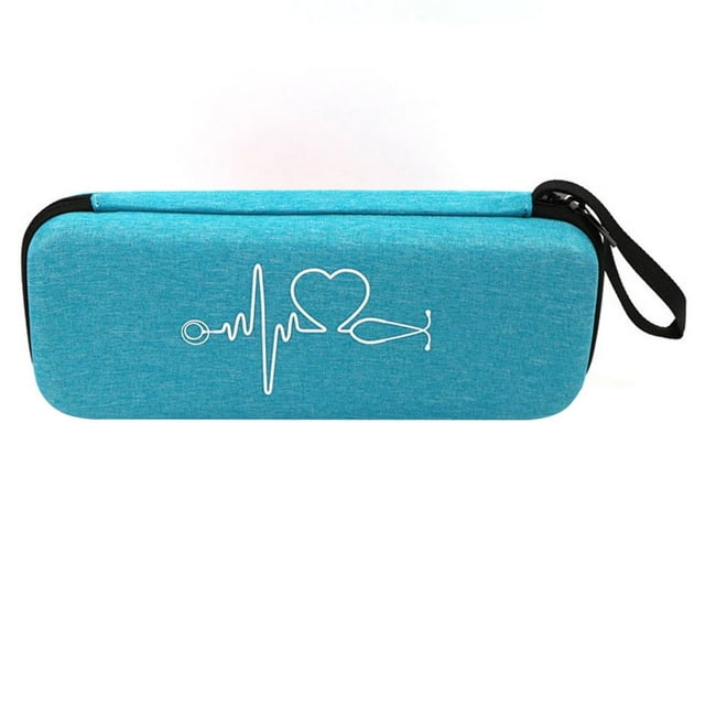 1pc Stethoscope Case Portable Bag Shockproof Stethoscope Box Multifunctional Portable Stethoscope Case Compatible for 3M Litш (Sky-blue)