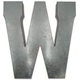 thumbnail image 4 of Huge 20" Metal Letter "W" Wall Decor, Silver with Rusted Edges, Galvanized Wall Mountable Decoration for Country, Mid-Century, or Farmhouse Themed Room or Event, 4 of 6
